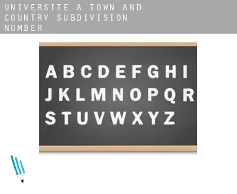 Universite à  Town and Country Subdivision Number 2