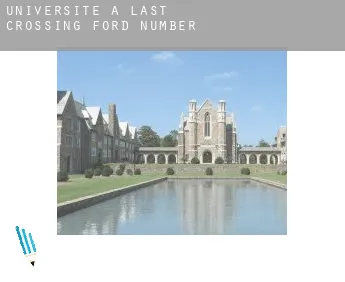 Universite à  Last Crossing Ford Number 9